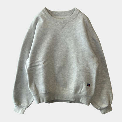 90's L.L.Bean×Russell ラッセル スウェット 無地 ライトグレー(M)/A9045S-SO