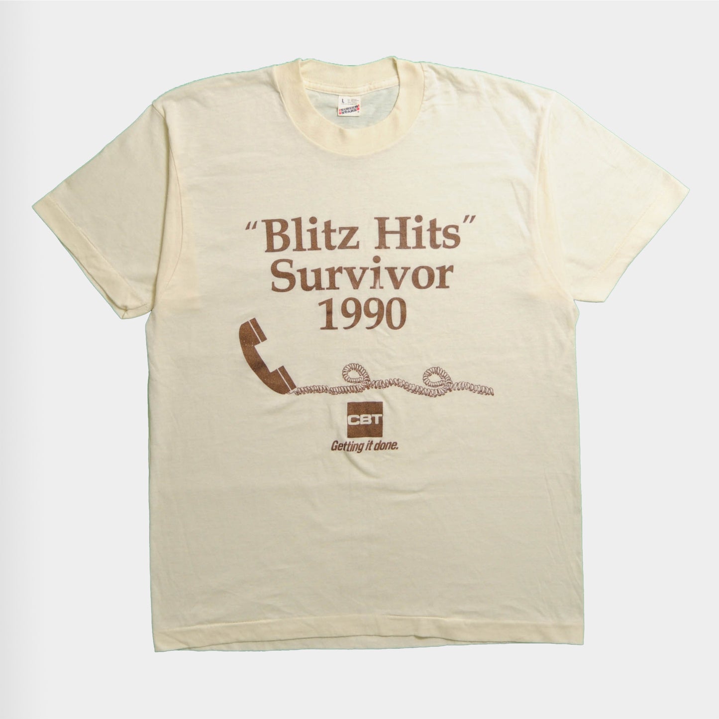 90's SCREENSTAR"Blitz Hits"Survivor1990Tシャツ(L)/A2799T-S
