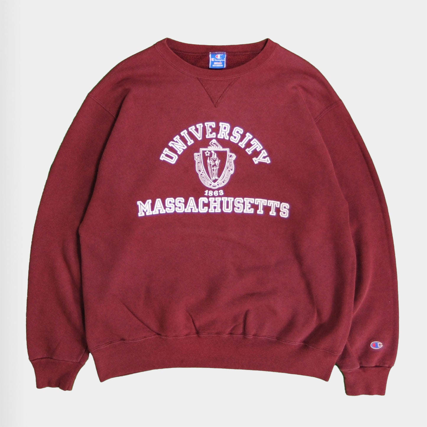 90's champion "UNIVERSITY MASSACHUSETTS" スウェット (XL)/A2628S-SO