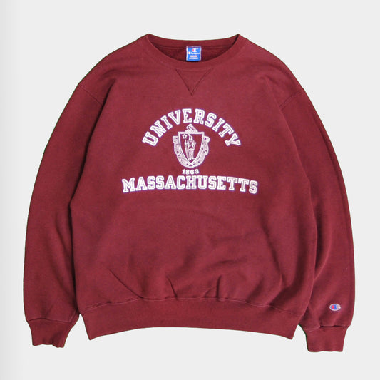 90's champion "UNIVERSITY MASSACHUSETTS" スウェット (XL)/A2628S-SO