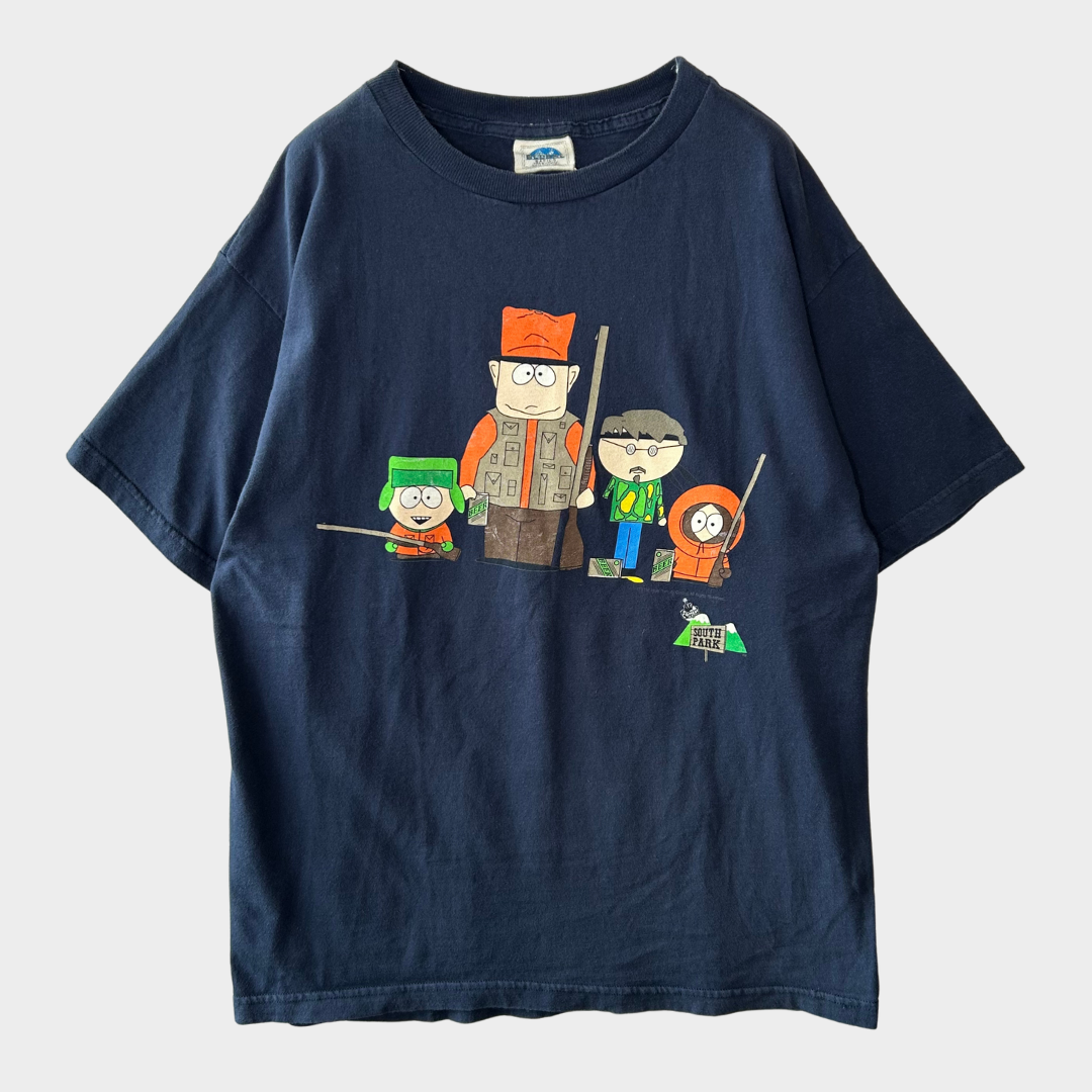 90's GLOBAL SOUTH PARK プリントTシャツ 紺 (XL)/B2666T-SO