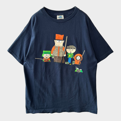 90's GLOBAL SOUTH PARK プリントTシャツ 紺 (XL)/B2666T-SO