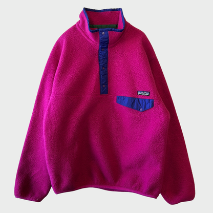90's Patagonia パタゴニア シンチラスナップT ピンク(S)/A8887F-SO 90's Patagonia パタゴニア シンチラスナップT ピンク(S)/A8887F-SO