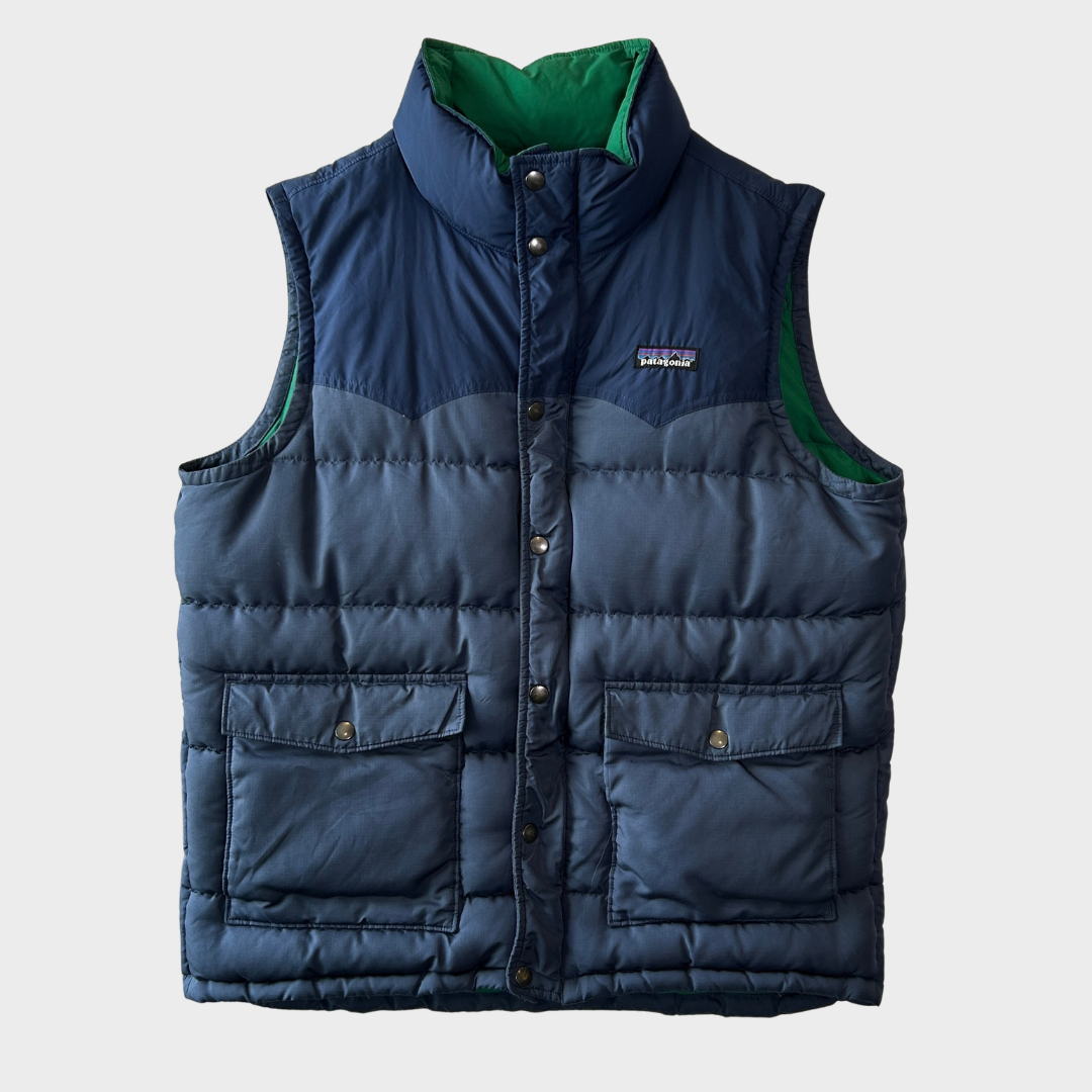 2011 (FA11) Patagonia パタゴニア スリングショット・ダウンベスト コバルトブルー × ダークネイビー (M)/C1651V-SO