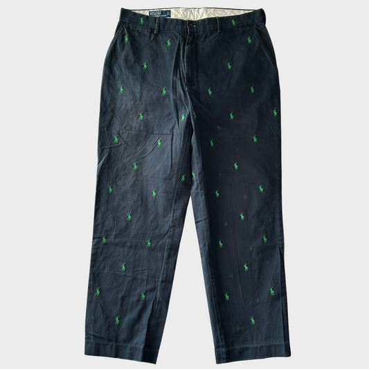 00's Polo Ralph Lauren pants ポロ ラルフローレン ポニー柄  パンツ ネイビー (34 30)/A3040P-SO