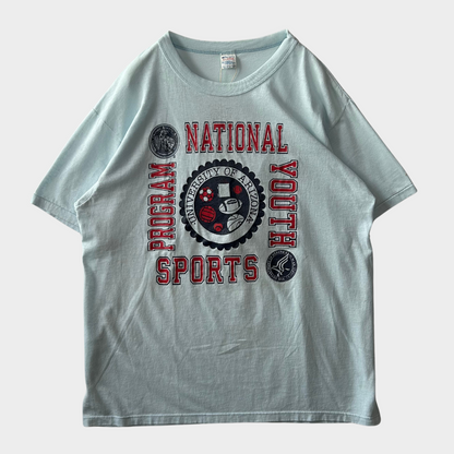 80's Champion アリゾナ大学 NATIONAL YOUTH SPORTS PROGRAM Tシャツ 水色 (XL)/A6395T-SO
