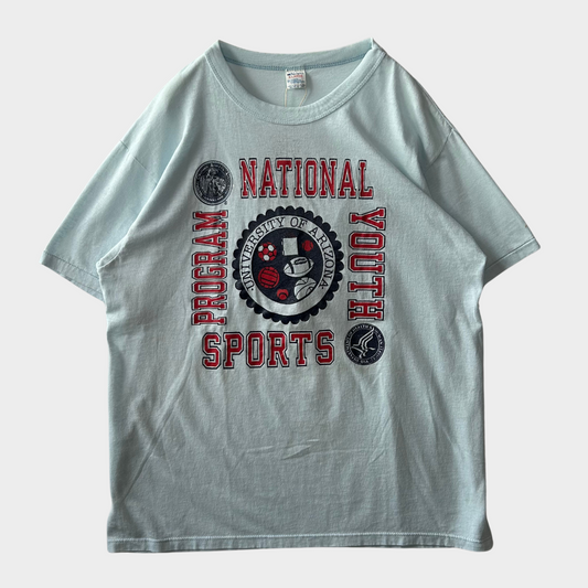 80's Champion アリゾナ大学 NATIONAL YOUTH SPORTS PROGRAM Tシャツ 水色 (XL)/A6395T-SO