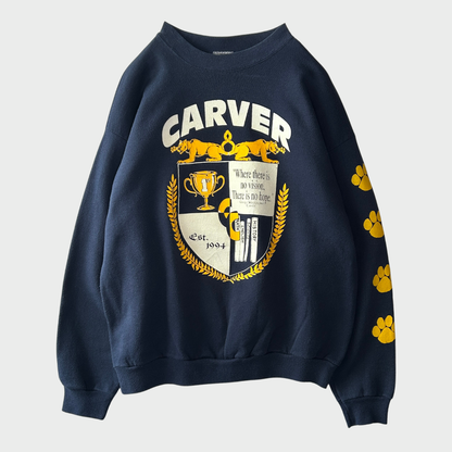 90's  TULTEX "CARVER" カレッジスウェット ネイビー (L)/B1258S-SO
