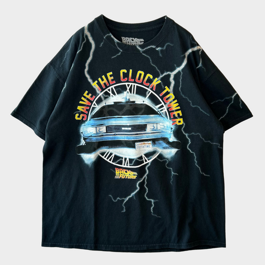 00's  BACK TO THE FUTURE 映画 両面プリント ムービーTシャツ 黒 L/A7253T-SO