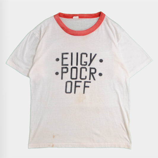 "EIIGY POCR OFF" リンガーTシャツ (L)/A3819T-O