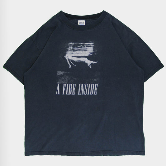 00's Toni Fressell "A FIRE INSIDE Tシャツ 紺 (L)/A3612T-O