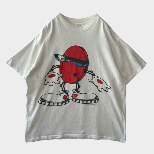 90's DELTA 7UP クール・スポット プリント Tシャツ 白 (XL)/B2146T-SO