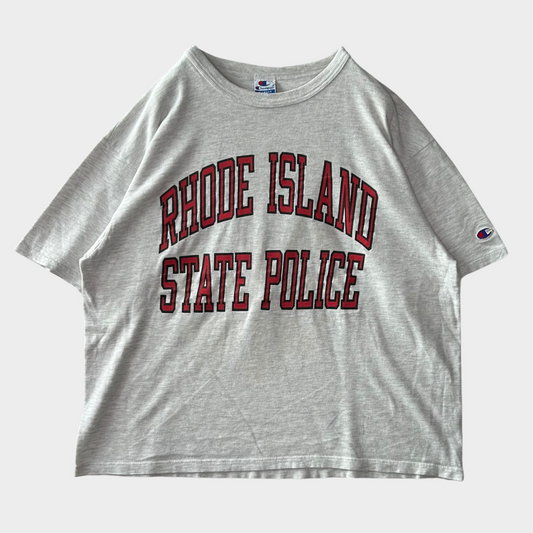 90's Champion RHODE ISLAND STATE POLICE Tシャツ 白 (XL)/A4104T-SO