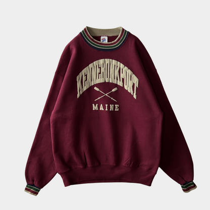 90's KENNEBUNKPORT  MAINE スウェット ワインレッド (L)/B1161S-SO