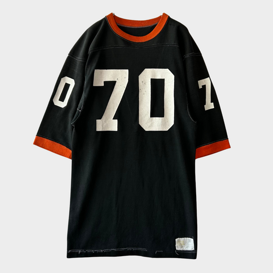 70's Russell Athletic 70 ナンバリングTシャツ 黒 (M)/A7209T-SO