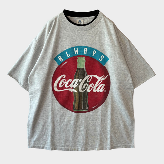 90's BELTON ALWAYS Coca-Cola コカ・コーラ フェイクレイヤードTシャツ 白 (XL)/B2672T-SO