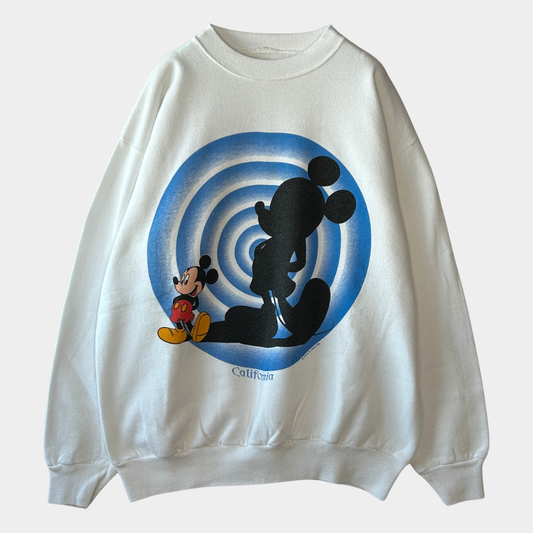 90~00's Disney ディズニー ミッキー グラフィックスウェット 白 (サイズ不明)/B1096S-SO
