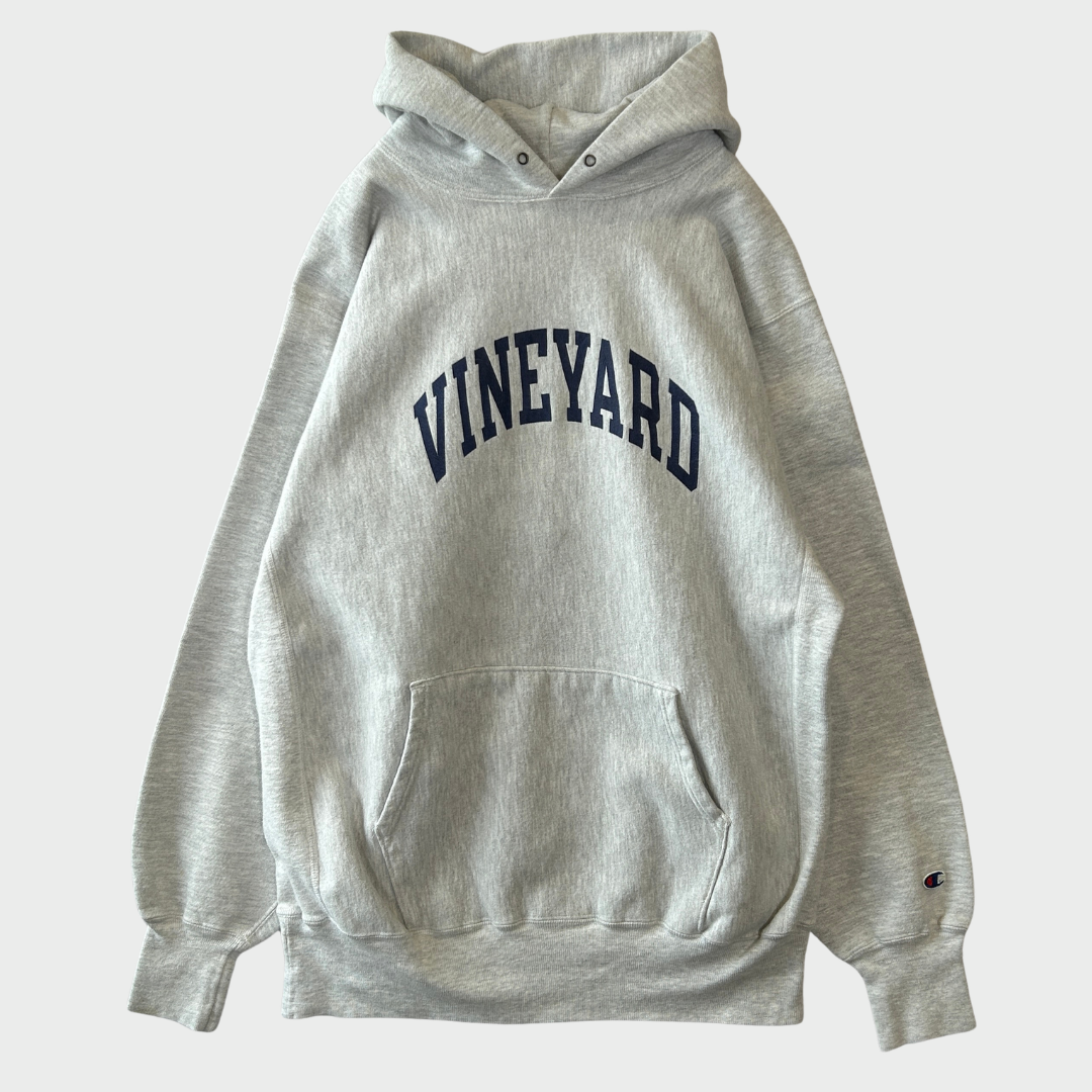 90's Champion チャンピオン Reverse Weave リバースウィーブ VINE YARD スウェットフーディー パーカー  グレー (2XL) /C0197R-SO