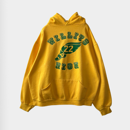 80's RUSSELL ATHLETIC hoodie "WILLITS HIGH" (L)/A5807S-SO