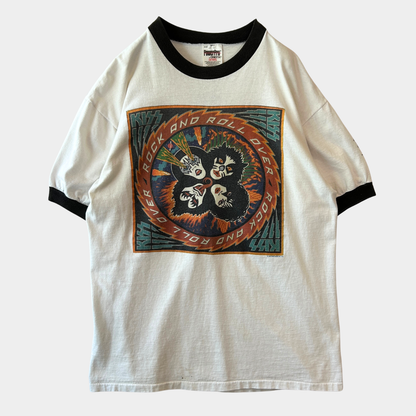 90's KISS キッス ”ROCK AND ROLL OVER" リンガーTシャツ バンドT (L)/A7174T-SO
