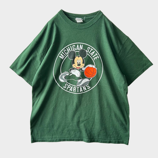 00's SOFFE MICHIGAN STATE SPARTANS T-shirt 緑 (サイズ不明)/A4116T-SO