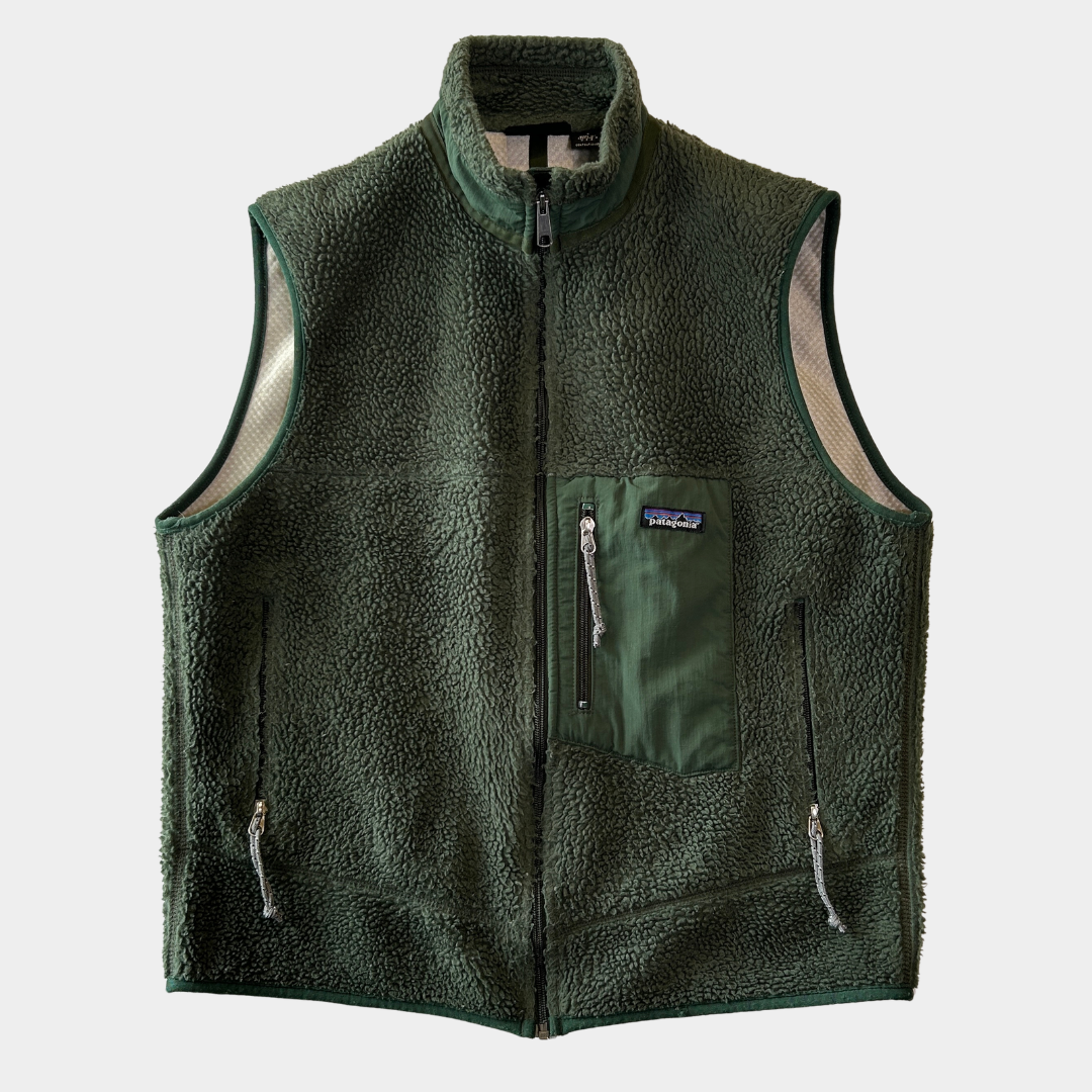 Patagonia パタゴニア レトロx フリースベスト USA製 オリーブ(L)A9871V-SO