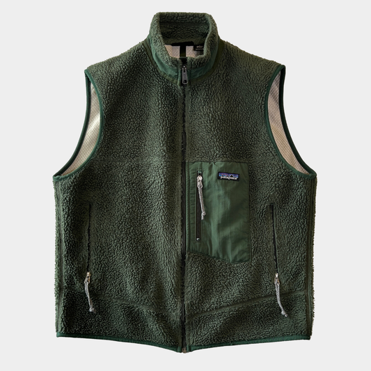 Patagonia パタゴニア レトロx フリースベスト USA製 オリーブ(L)A9871V-SO