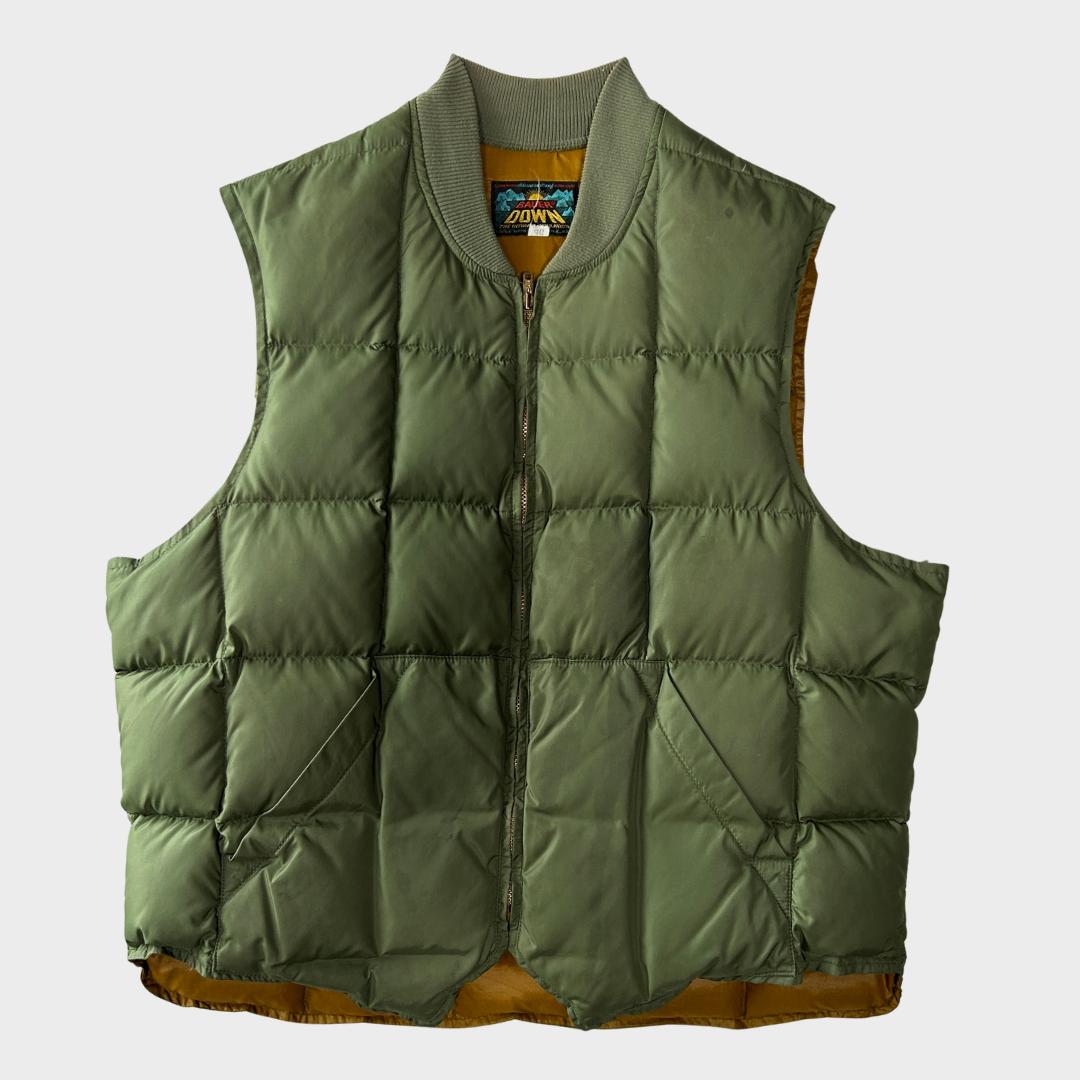 60~70's Eddie Bauer カナディアンベスト ダウンベスト カーキ (46)/A8868V-SO