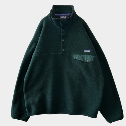 98' Patagonia パタゴニア スナップT  フリースプルオーバー グリーン(L)/C1735F-SO