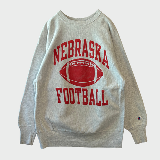90's Champion Reverse Weave リバースウィーブ NEBRASKA FOOTBALL グレー(XL)/A2660R-SO