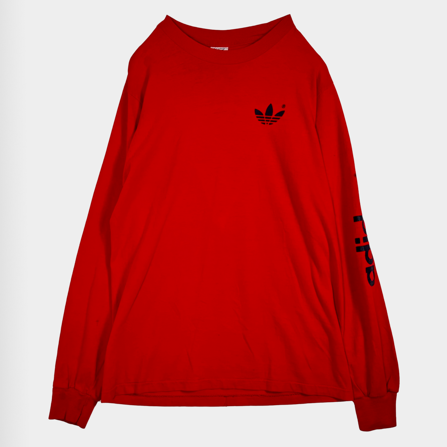 80's adidas ロゴロンT 赤(L)/A2978T-SO