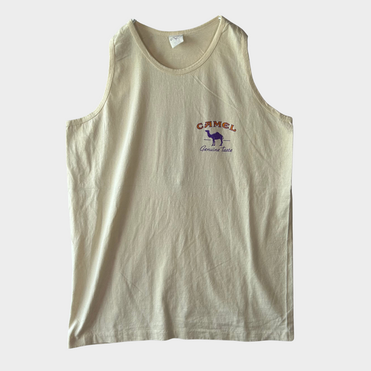 90's CAMEL キャメル タバコ タンクトップ 白 (XL)/B2576T-SO