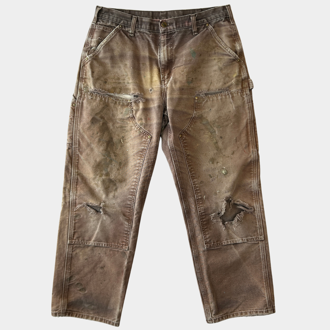 00's Carhartt カーハート ダブルニー ワークパンツ ペインター 襤褸 B136 DKB(34×30)/B3425P-SO