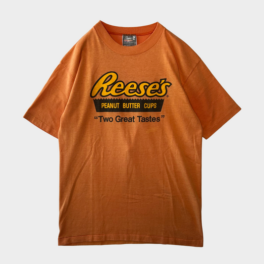 80's Skimmers Reese's ピーナッツバターカップ "Two Great Tastes" 企業Tシャツ オレンジ (M)/A6406T-SO