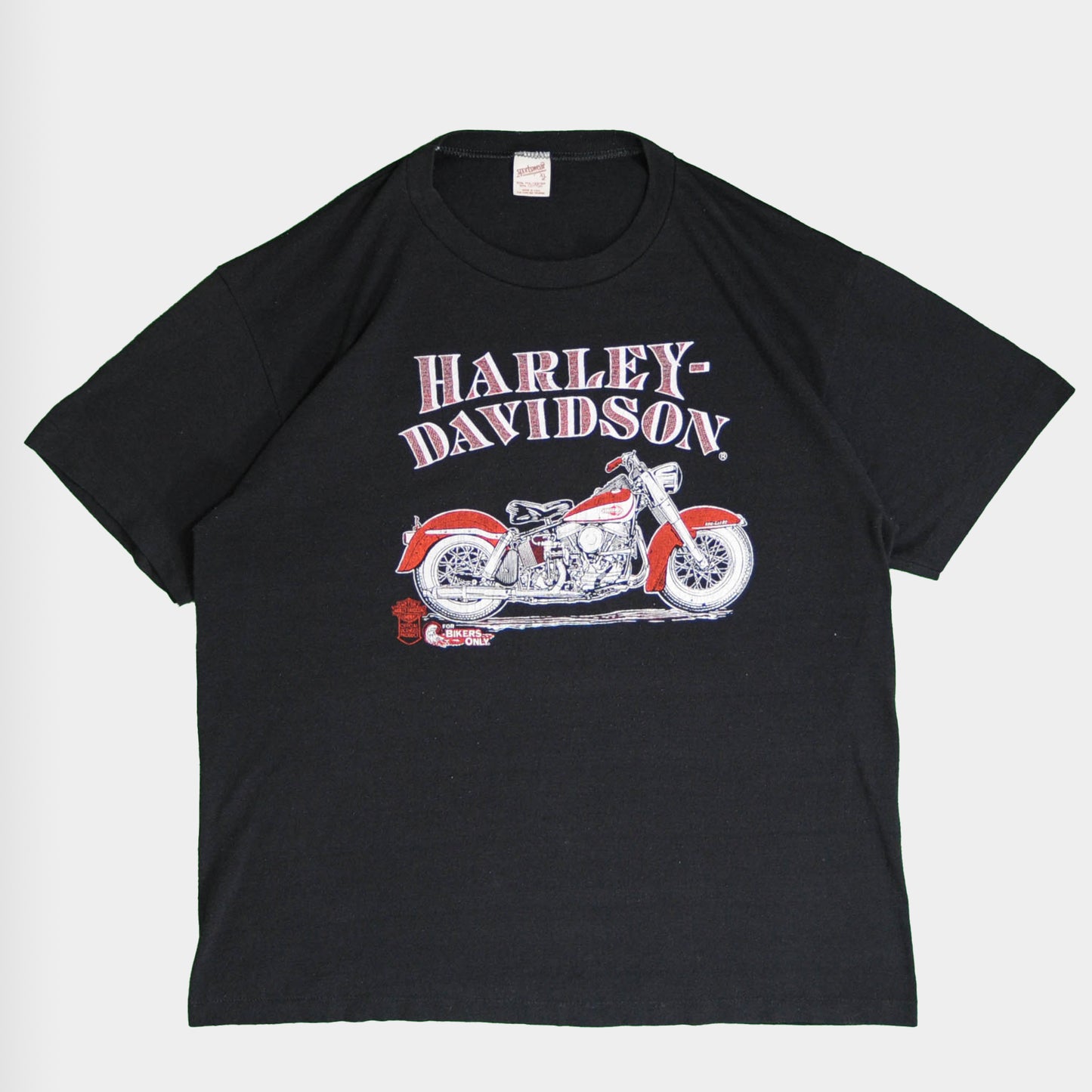 80's HARLEY-DAVIDSON Tシャツ 黒 (XL)/A4080T-SO