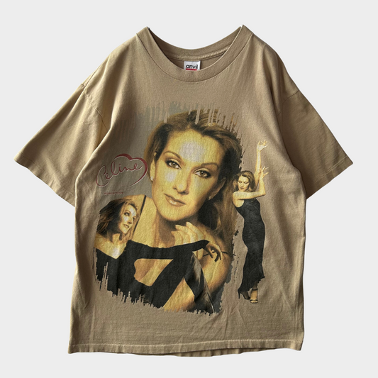 90's anvil Celine Dion セリーヌ ディオン  ツアーTシャツ (L)/A6463T-SO