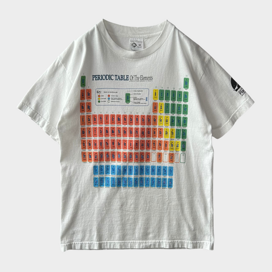 90's PERIODIC TABLE Of The Elements 化学元素周期表 Tシャツ 白 (M)/B2106T-SO
