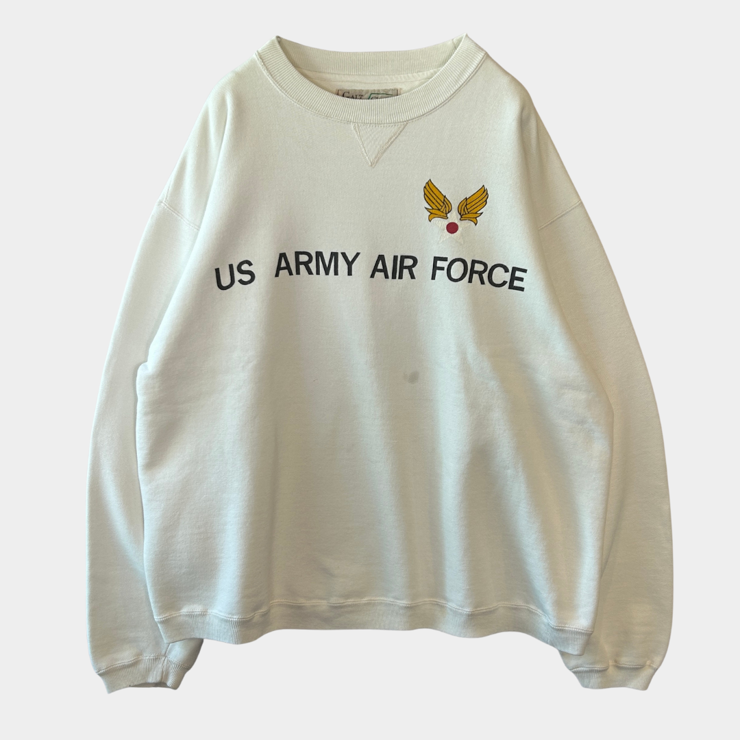 90's GALT SAND ARMY AIR FORCE 第五爆撃航空群 プリントスウェット 白(L)/B1714S-SO