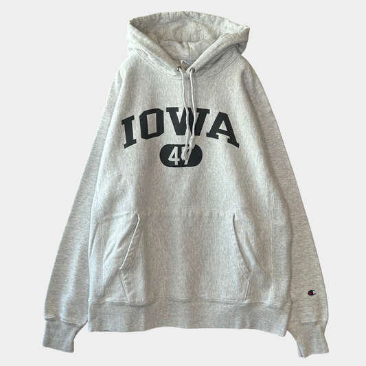 00's Champion Reverse Weave リバースウィーブ US企画 IOWA スウェットフーディー (L)/C0738R-SO