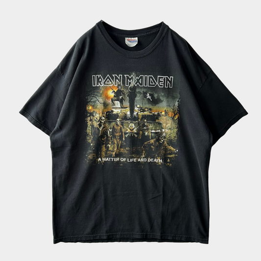 00's IRON MAIDEN アイアンメイデン 06”A MATTER OF LIFE AND DEATH"  Tシャツ 黒(XL)/A6929T-SO