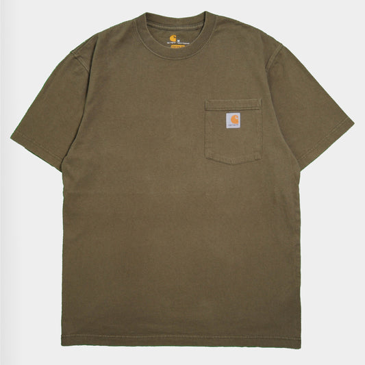 Carhartt ポケットTシャツ Original Fit アーミーグリーン(M)/A3452T-S