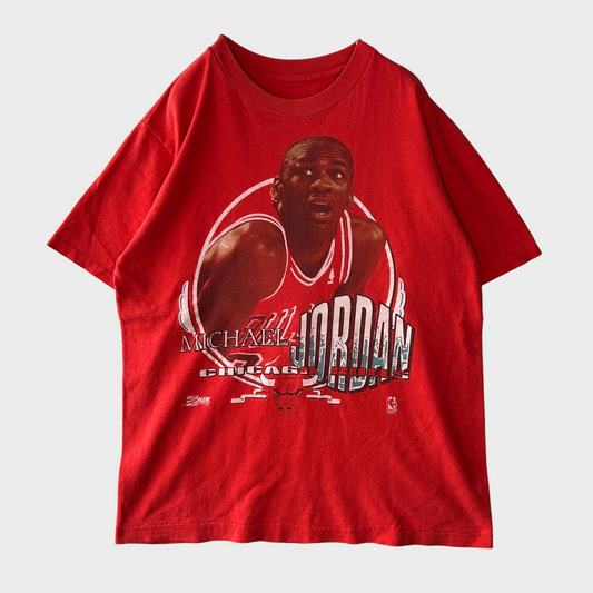 90's NBA Chicago Bulls マイケル・ジョーダン バスケTシャツ 赤 (サイズ不明)/A7595T-SO