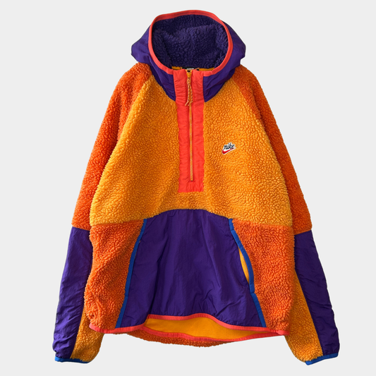 NIKE ハーフジップフリースパーカー オレンジ/パープル(L)/A8884O-SO