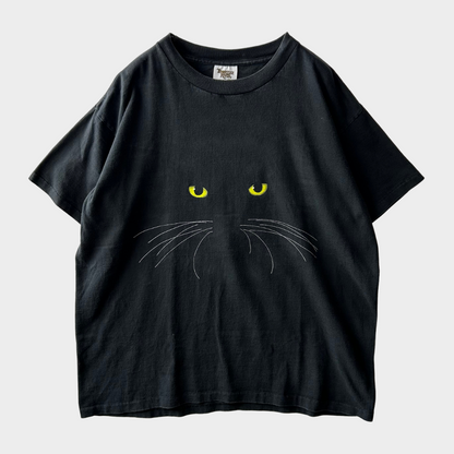 90's TENNESSEE RIVER CAT Animal Tシャツ 黒 (L)/B2102T-SO