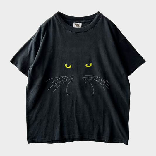 90's TENNESSEE RIVER CAT Animal Tシャツ 黒 (L)/B2102T-SO