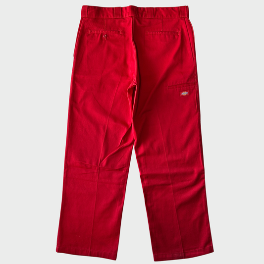 00's Dickies ディッキーズ ダブルニー ワークパンツ レッド (36×32)/B1053P-SO