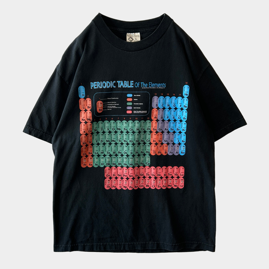 00's PERIODIC TABLE of The Elements 元素周期表 Tシャツ ブラック(L)/C1331T-SO