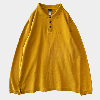 00's Patagonia パタゴニア 長袖ポロシャツ マスタード(L)/C0925SH-SO