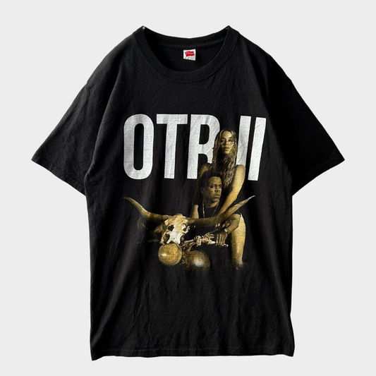 00's Hanes ビヨンセ ジェイ・Z On The Run ツアーTシャツ 黒 (M)/A6446
