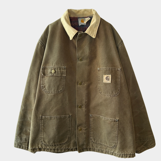 90's Carhartt カーハート チョアコート カバーオール ブラウン/A8779O-SO